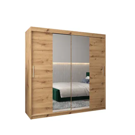 Buy Tokyo I Sliding Door Wardrobe 200cm, Colour: Oak Artisan, Item Width: 200 from Furnituretta