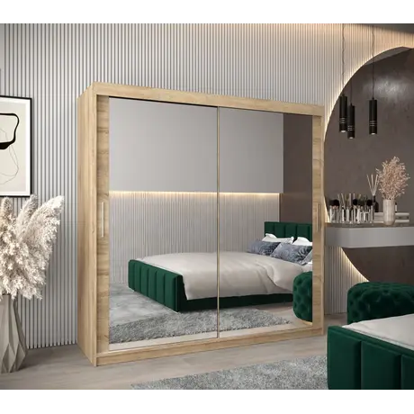 Buy Tokyo III Sliding Door Wardrobe 200cm, Colour: Oak Artisan, Item Width: 200, 14 from Furnituretta