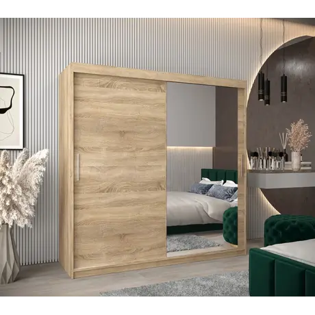 Buy Tokyo II Sliding Door Wardrobe 200cm, Colour: Oak Artisan, Item Width: 200, 14 from Furnituretta