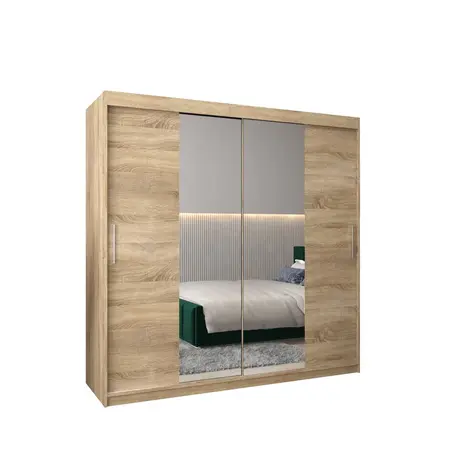 Buy Tokyo I Sliding Door Wardrobe 200cm, Colour: Oak Artisan, Item Width: 200, 13 from Furnituretta