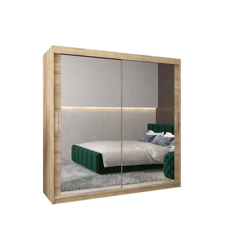 Buy Tokyo III Sliding Door Wardrobe 200cm, Colour: Oak Artisan, Item Width: 200, 13 from Furnituretta