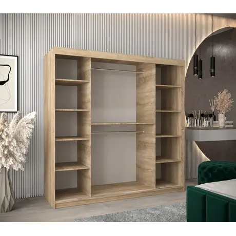 Buy Tokyo III Sliding Door Wardrobe 200cm, Colour: Oak Artisan, Item Width: 200, 15 from Furnituretta