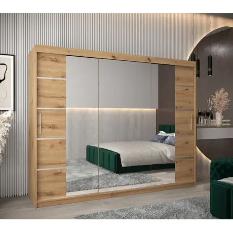 Buy Verona 04 Sliding Door Wardrobe 250cm, Colour: Black, Item Width: 250, 6 from Furnituretta