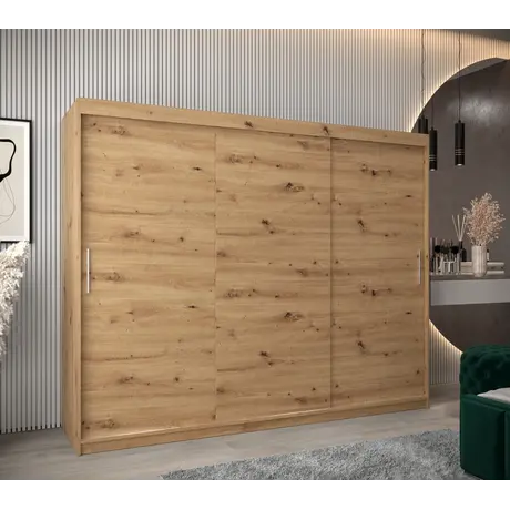Buy Tokyo Sliding Door Wardrobe 250cm, Colour: Oak Artisan, Item Width: 250, 6 from Furnituretta