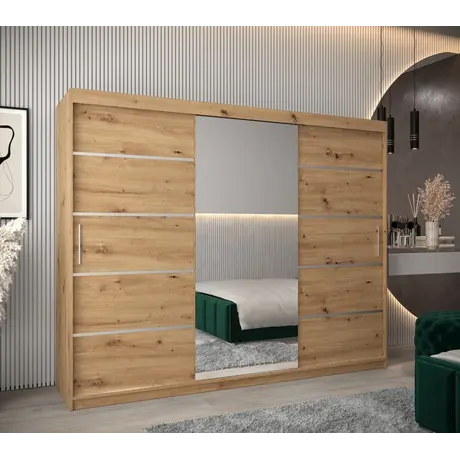 Buy Verona 02 Sliding Door Wardrobe 250cm, Colour: Black, Item Width: 250, 6 from Furnituretta