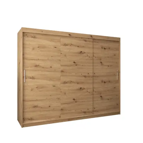 Buy Tokyo Sliding Door Wardrobe 250cm, Colour: Oak Artisan, Item Width: 250, 5 from Furnituretta
