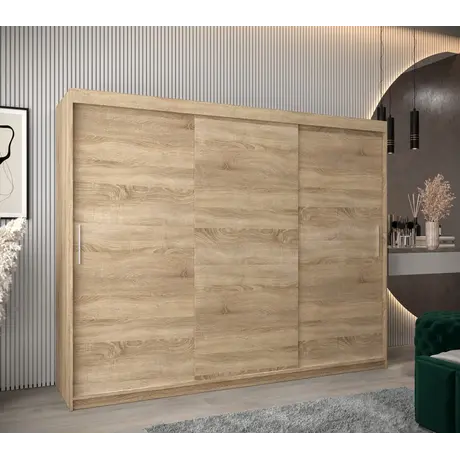 Buy Tokyo Sliding Door Wardrobe 250cm, Colour: Oak Artisan, Item Width: 250, 14 from Furnituretta