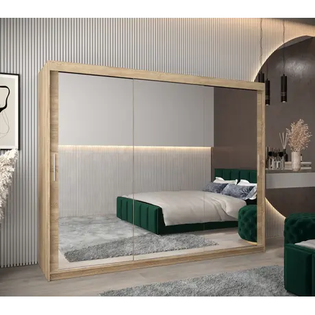 Buy Tokyo III Sliding Door Wardrobe 250cm, Colour: Oak Artisan, Item Width: 250, 14 from Furnituretta