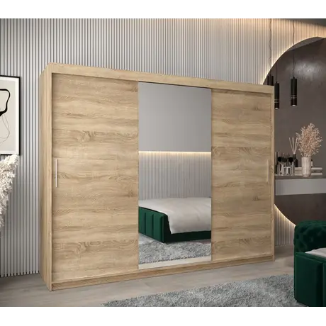 Buy Tokyo I Sliding Door Wardrobe 250cm, Colour: Oak Artisan, Item Width: 250, 14 from Furnituretta