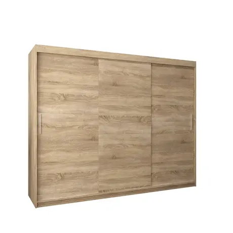 Buy Tokyo Sliding Door Wardrobe 250cm, Colour: Oak Artisan, Item Width: 250, 13 from Furnituretta
