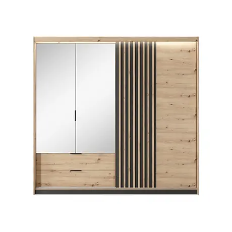 Buy Tally Hinged Door Wardrobe 220cm, 3 from Furnituretta