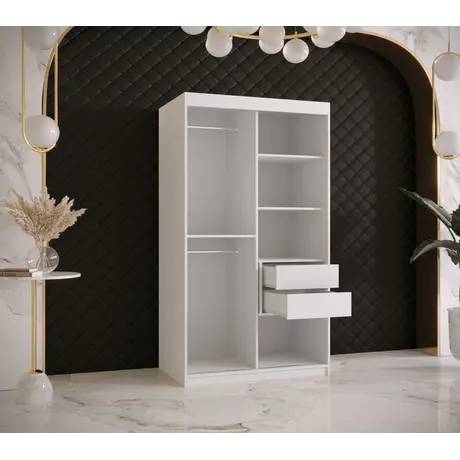 Buy Ramiro I Sliding Door Wardrobe 100cm, Colour: White, Item Width: 100, 4 from Furnituretta