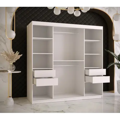 Buy Ramiro II Sliding Door Wardrobe 180cm, Colour: White, Item Width: 180, 9 from Furnituretta