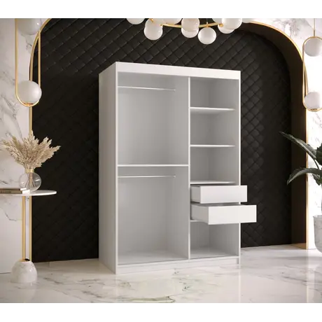 Buy Ramiro I Sliding Door Wardrobe 120cm, Colour: White, Item Width: 120, 4 from Furnituretta