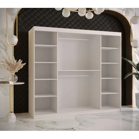 Buy Ramiro II Sliding Door Wardrobe 200cm, Colour: White, Item Width: 200, 8 from Furnituretta