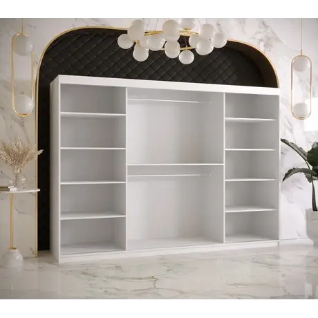 Buy Ramiro II Sliding Door Wardrobe 250cm, Colour: White, Item Width: 250, 8 from Furnituretta