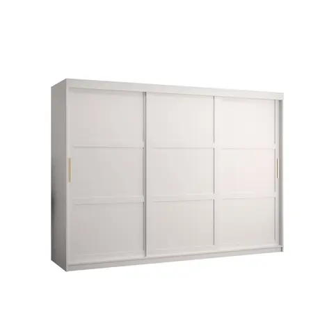Buy Ramiro I Sliding Door Wardrobe 250cm, Colour: White, Item Width: 250 from Furnituretta