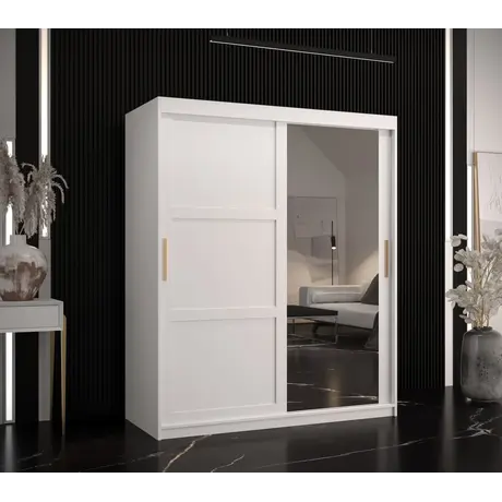 Buy Ramiro II Sliding Door Wardrobe 150cm, Colour: White, Item Width: 150, 7 from Furnituretta