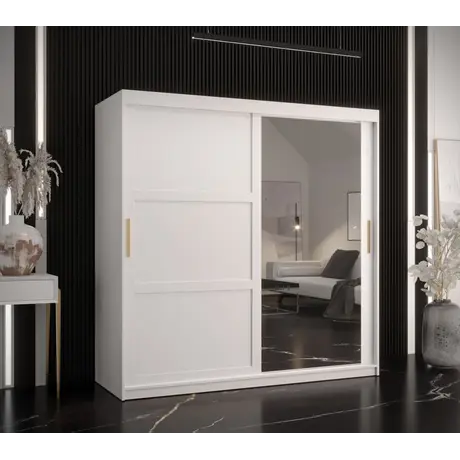 Buy Ramiro II Sliding Door Wardrobe 180cm, Colour: White, Item Width: 180, 7 from Furnituretta