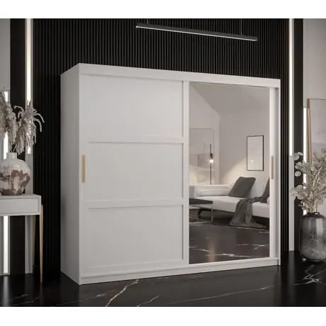 Buy Ramiro II Sliding Door Wardrobe 200cm, Colour: White, Item Width: 200, 7 from Furnituretta