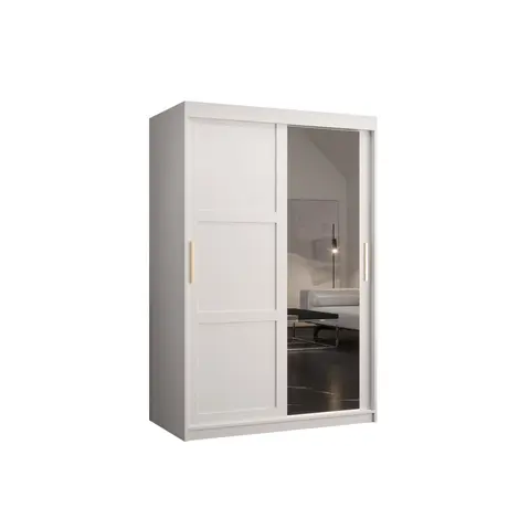 Buy Ramiro II Sliding Door Wardrobe 120cm, Colour: White, Item Width: 120 from Furnituretta