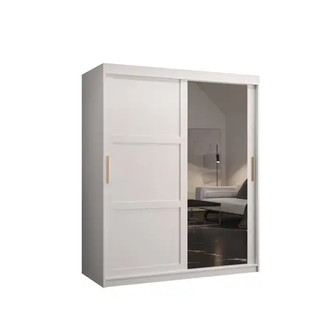 Buy Ramiro II Sliding Door Wardrobe 150cm, Colour: White, Item Width: 150, 6 from Furnituretta