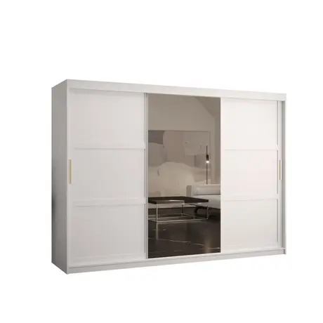 Buy Ramiro II Sliding Door Wardrobe 250cm, Colour: White, Item Width: 250, 6 from Furnituretta