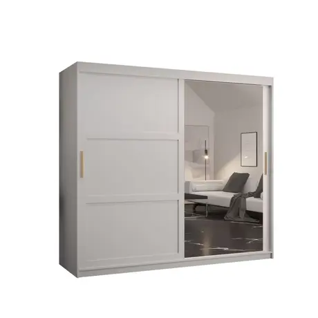Buy Ramiro II Sliding Door Wardrobe 200cm, Colour: White, Item Width: 200, 6 from Furnituretta