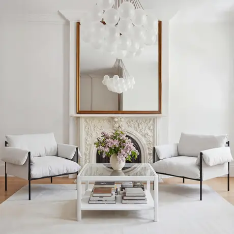 Buy Ray Coffee Table in White Matte Grain with Glass Top, Colour: White, 3 from Furnituretta