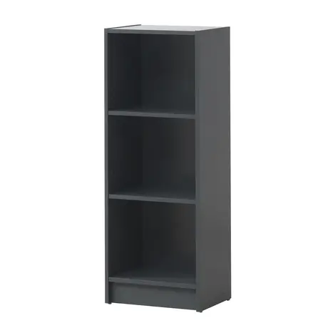 Buy Medium Narrow Bookcase with Adjustable Shelves in Dark Grey, 3 from Furnituretta