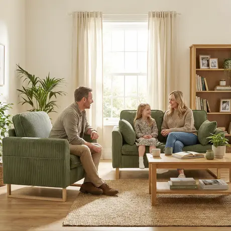 Buy HOMCOM 2 Seater Sofa in Dark Green Corduroy Fabric, Colour: Dark Green, 8 from Furnituretta