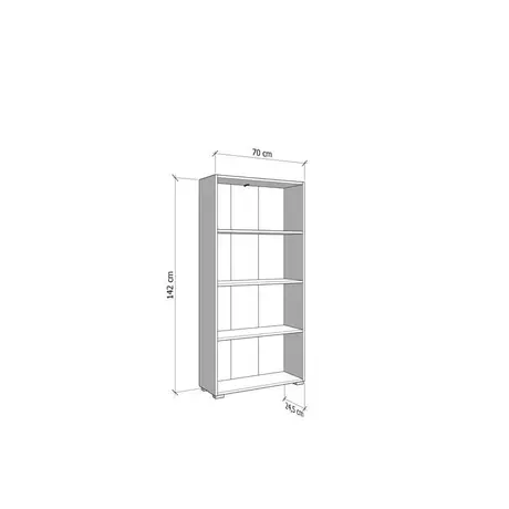 Buy Thorne Slim Low Short Bookcase in Artisan Oak, Colour: Artisan Oak, Item Width: 70, 6 from Furnituretta