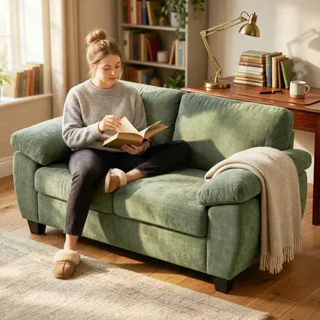 Buy HOMCOM 2 Seater Chenille Loveseat Sofa in Dark Green, Colour: Dark Green, Item Width: 156, 7 from Furnituretta