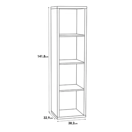 Buy Mauro 3 Shelves Storage Unit in Sand Oak, 5 from Furnituretta