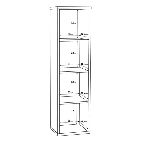 Buy Mauro 3 Shelves Storage Unit in Sand Oak, 6 from Furnituretta