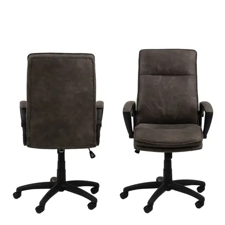 Buy Brad Swivel Desk Chair with Armrest in Black, 4 from Furnituretta