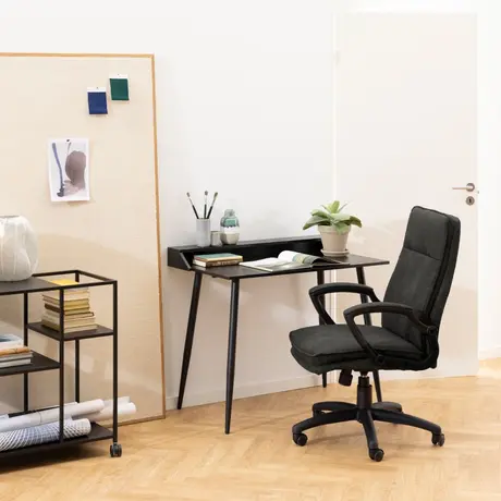 Buy Brad Swivel Desk Chair with Armrest in Black, 6 from Furnituretta