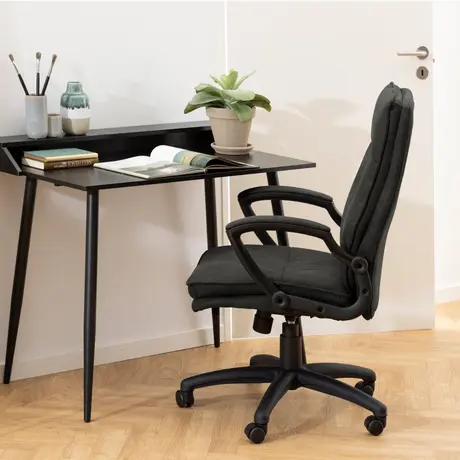 Buy Brad Swivel Desk Chair with Armrest in Black, 5 from Furnituretta