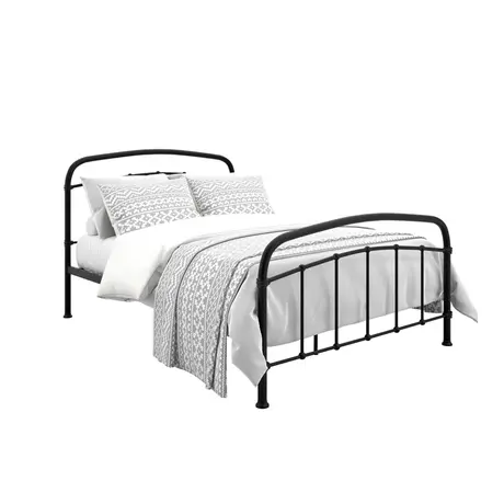 Buy Halston Black Metal Bed – King (5ft), Colour: Black, Bed Size: King (5ft) from Furnituretta