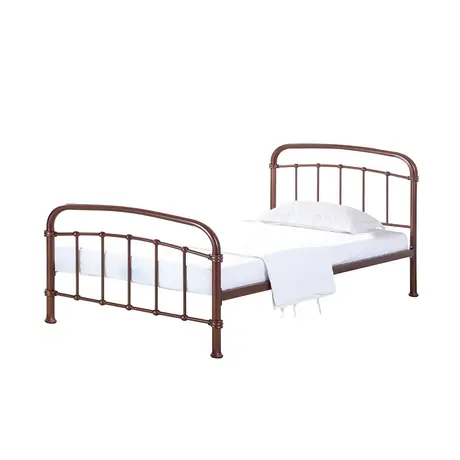 Buy Halston Copper Metal Bed – Single (3ft), Colour: Copper, Bed Size: Single (3ft), 3 from Furnituretta