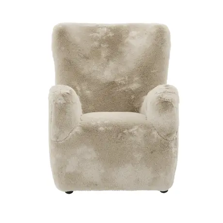 Buy Bear Coyote Faux Fur Occasional Chair, 3 from Furnituretta