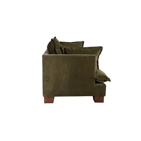 Buy Suffolk Olive 3 Seater Sofa in Chenille with Oxford‑Edge Cushions, 3 from Furnituretta