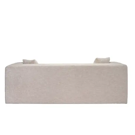 Buy Peninsula Oyster 3 Seater Sofa in Textured Pale Neutral Fabric, 6 from Furnituretta