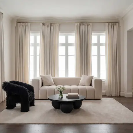 Buy Peninsula Oyster 3 Seater Sofa in Textured Pale Neutral Fabric, 7 from Furnituretta