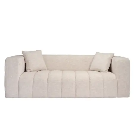 Buy Peninsula Oyster 3 Seater Sofa in Textured Pale Neutral Fabric from Furnituretta