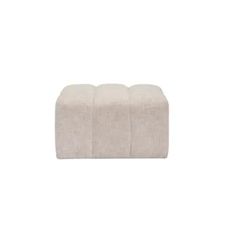 Buy Peninsula Oyster Pouffe in Textured Pale Neutral Fabric, 3 from Furnituretta