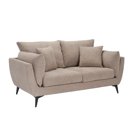 Buy Carter Taupe 2 Seater Sofa in Dark Neutral Textured Fabric from Furnituretta