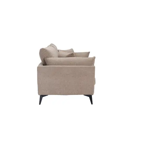 Buy Carter Taupe 2 Seater Sofa in Dark Neutral Textured Fabric, 5 from Furnituretta