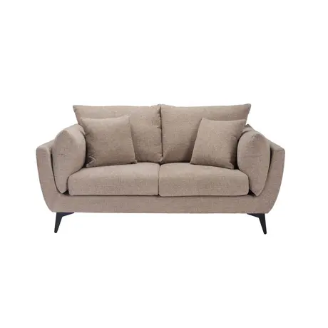 Buy Carter Taupe 2 Seater Sofa in Dark Neutral Textured Fabric, 3 from Furnituretta