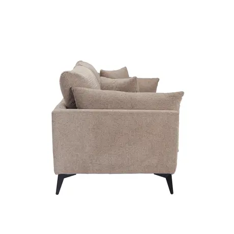 Buy Carter Taupe 3 Seater Sofa in Dark Neutral Textured Fabric, 5 from Furnituretta